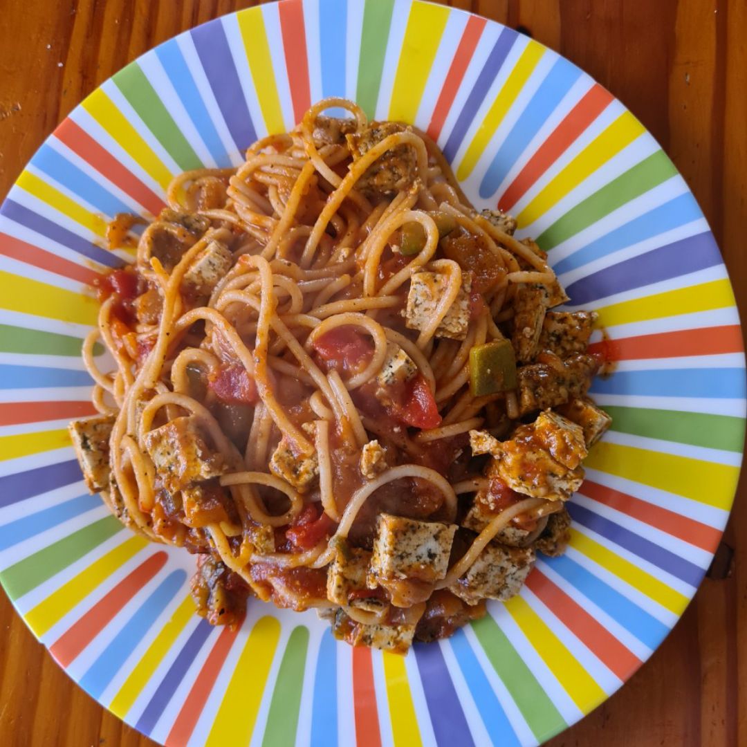 Pasta con tofu Pasta con tofu
