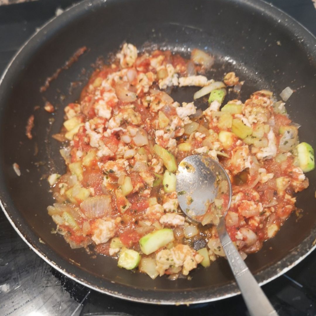 Lasaña de calabacin y pollo Paso 2