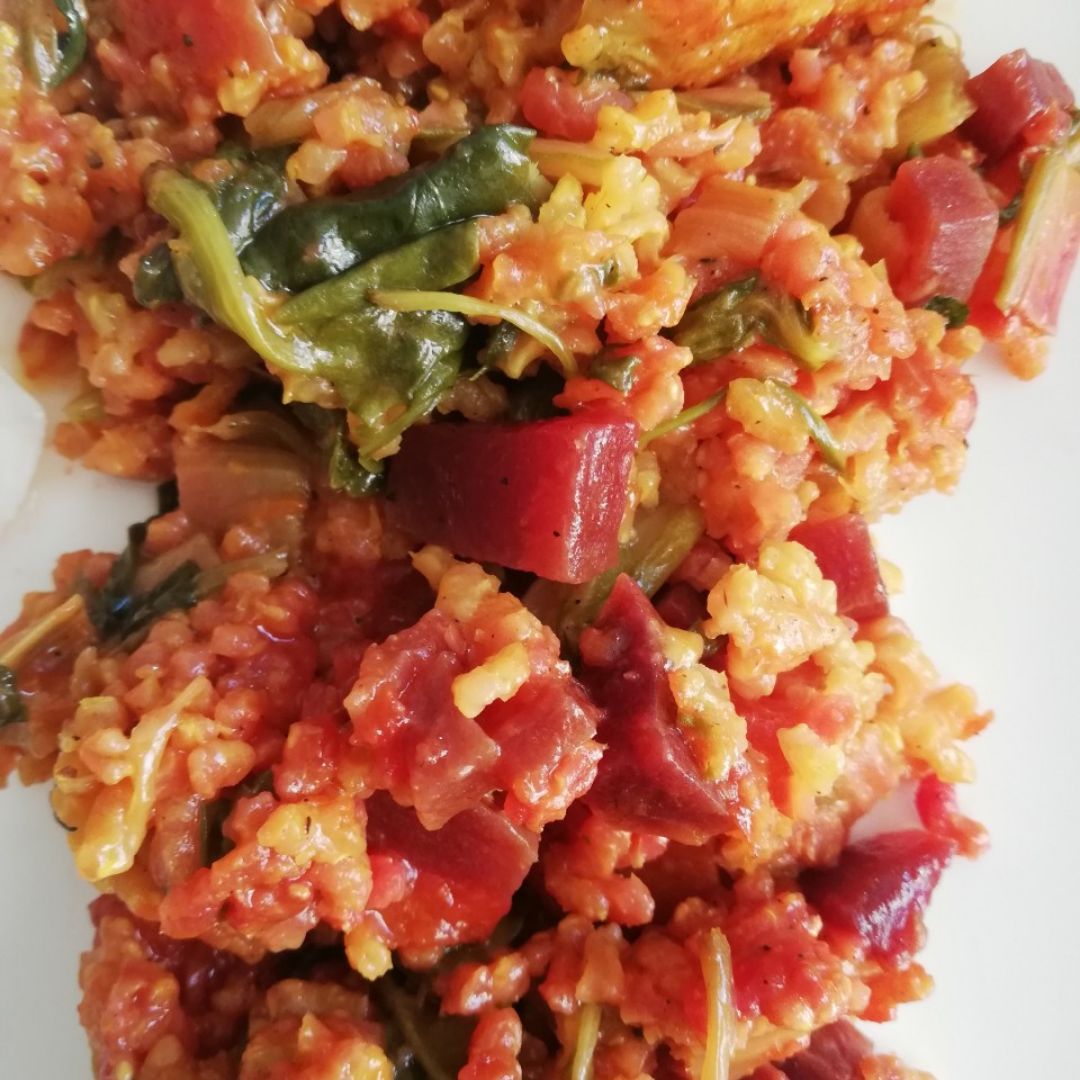 Arroz de verduras de temporada Arroz de verduras de temporada