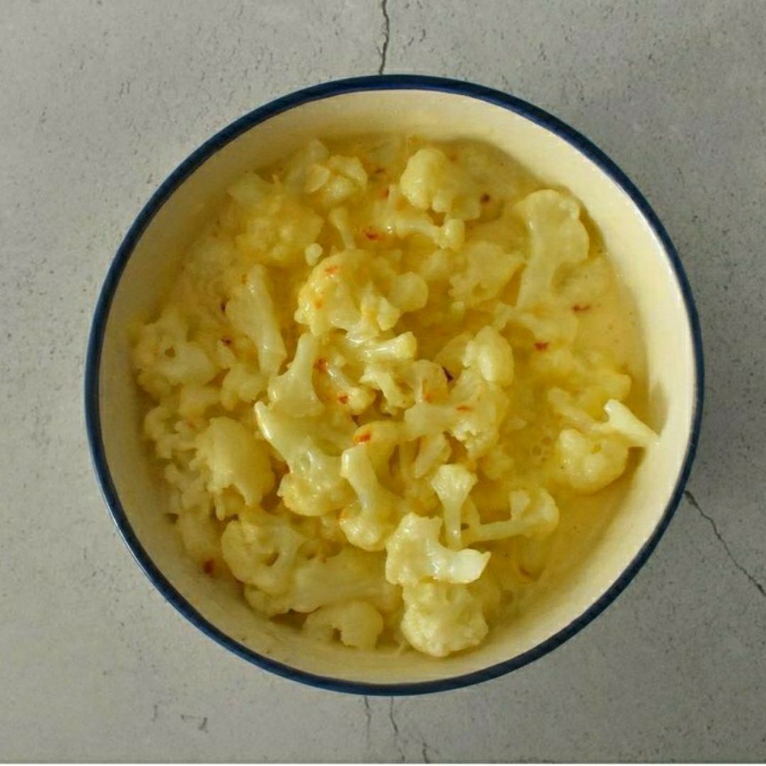 Coliflor estilo "mac and cheese"