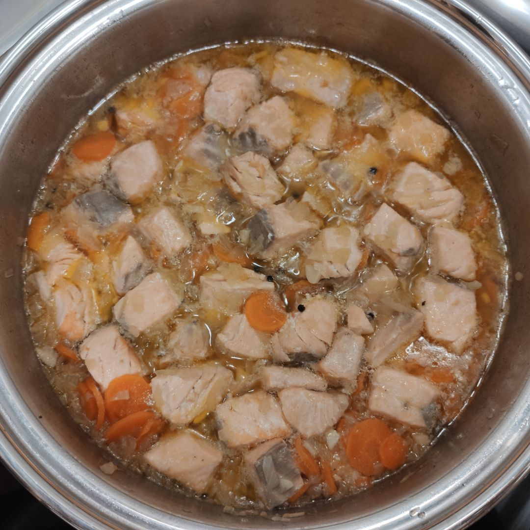 Salmón en escabeche con zanahoria Salmón en escabeche con zanahoria