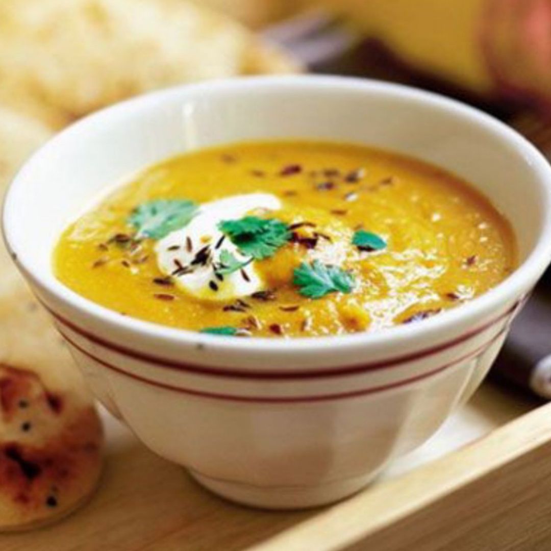 Sopa de lentejas con zanahorias