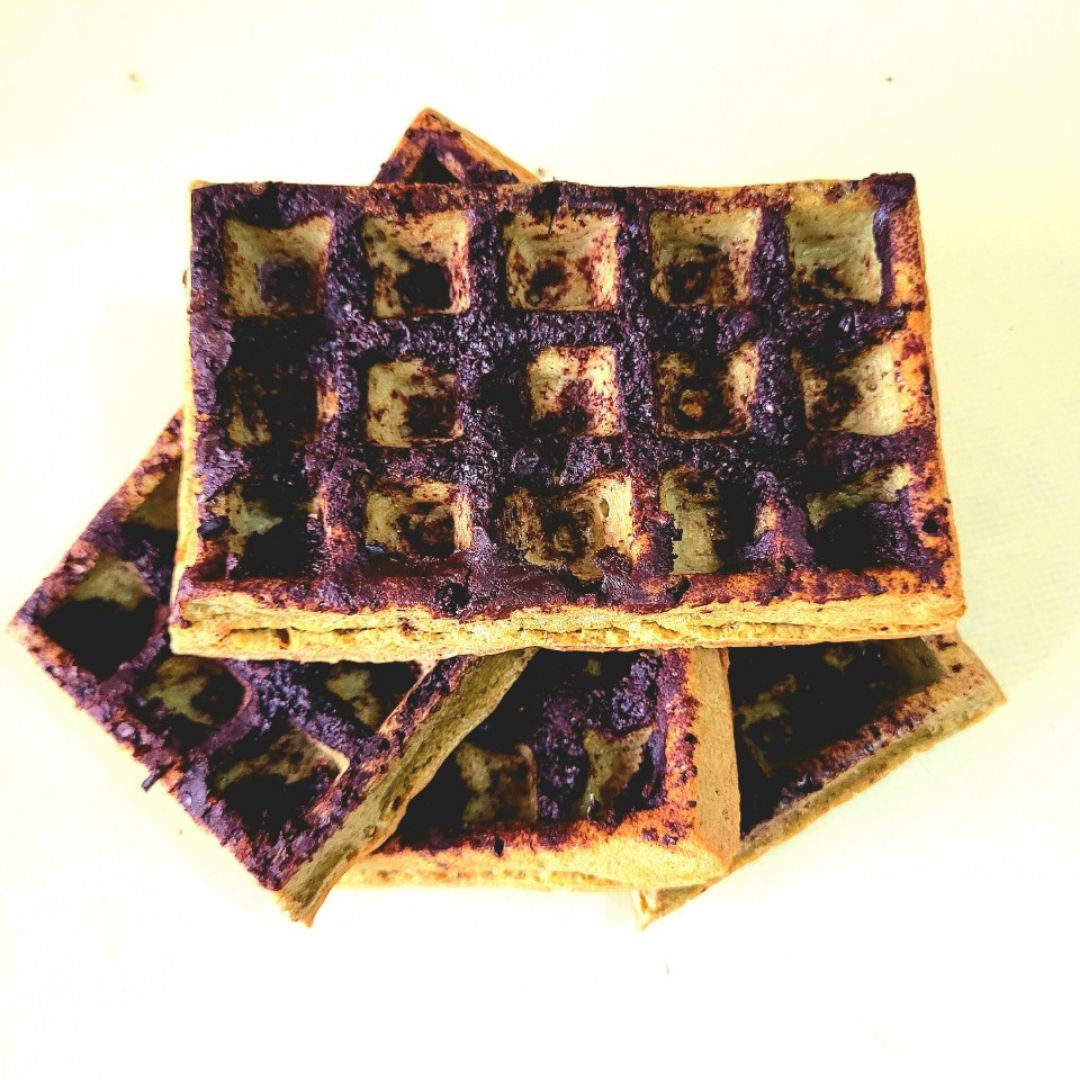 Gofres con té matcha y chocolate 🍫 