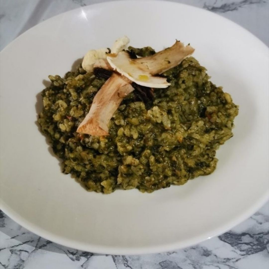 Arroz verde vegano Arroz verde vegano