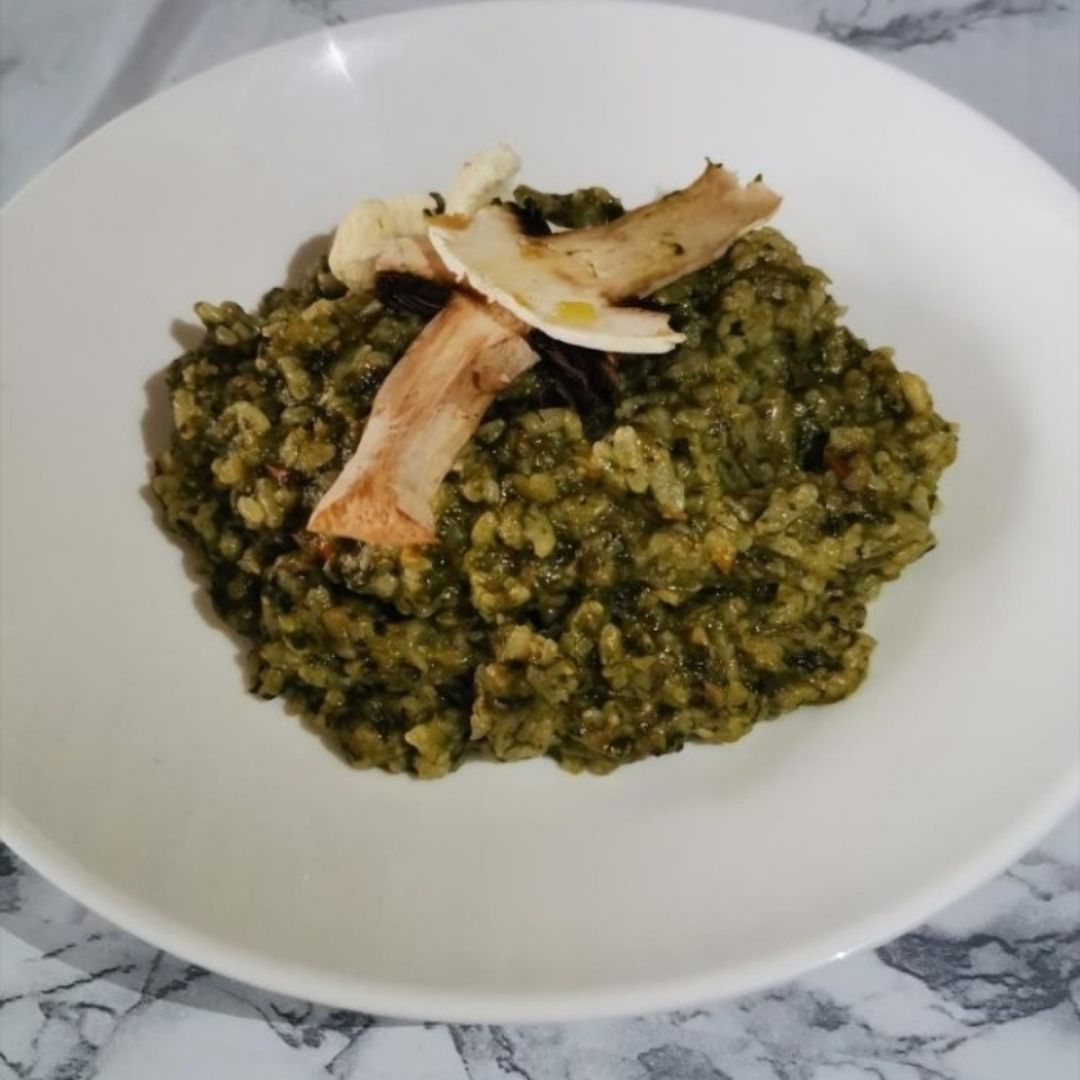 Arroz verde vegano 