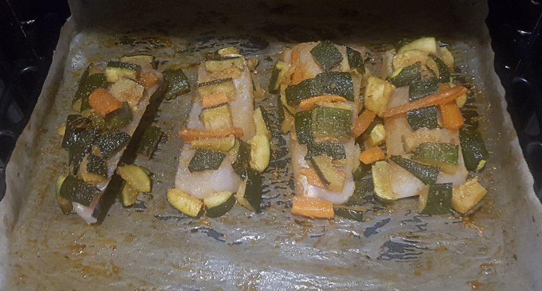 Merluza al horno con verdura Paso 2 Merluza al horno con verdura Paso 2