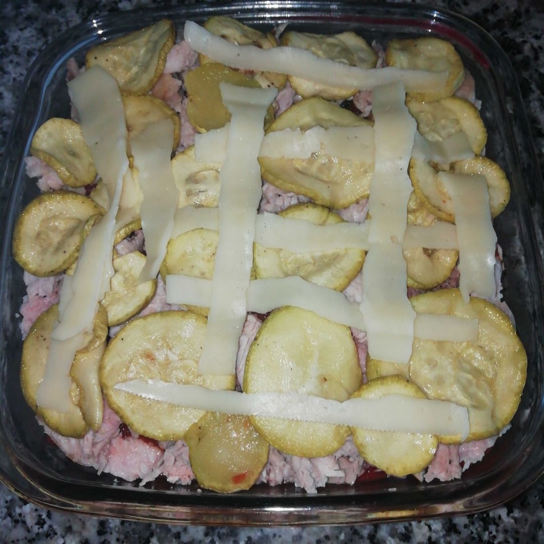Lasaña de berenjena y calabazin