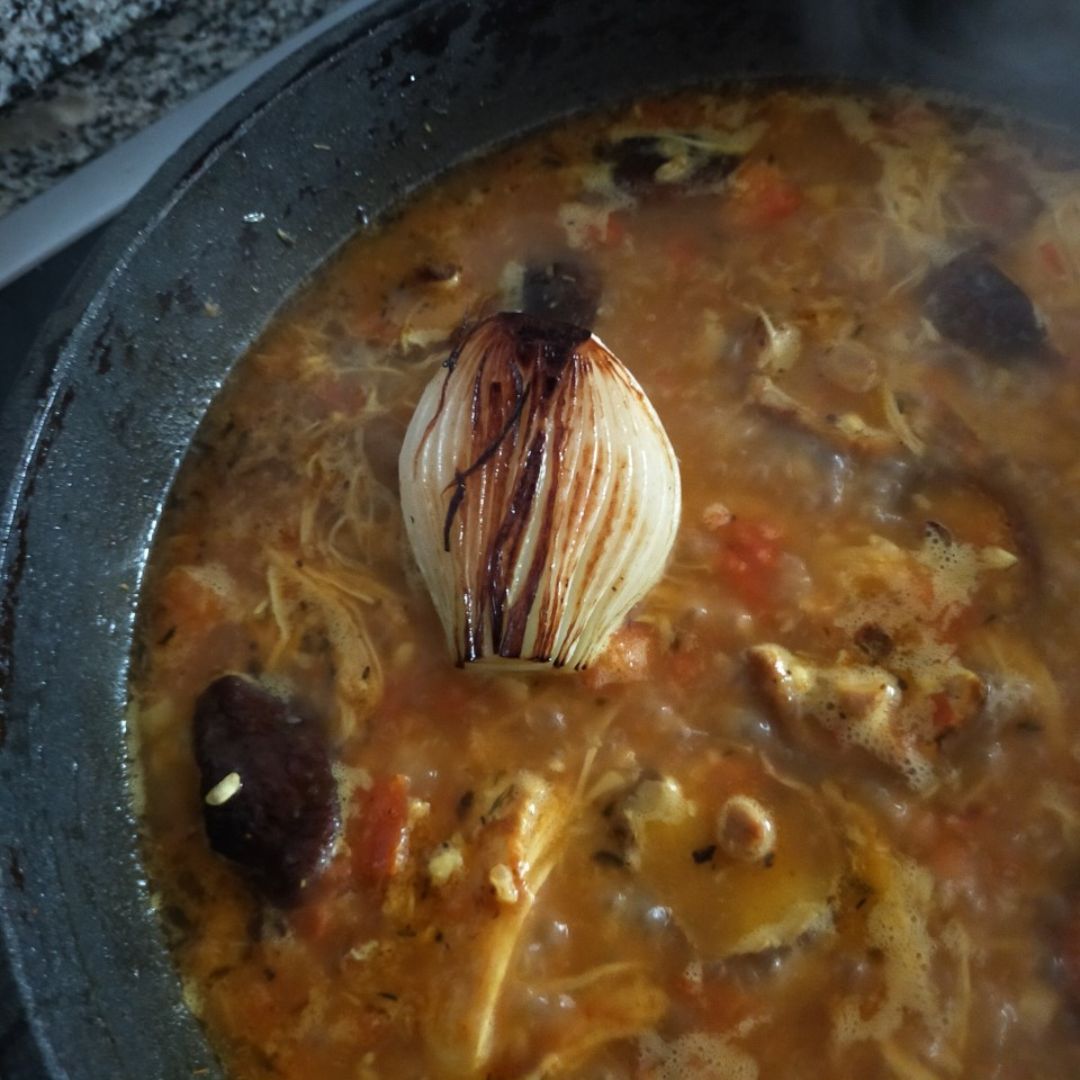 Arroz integral con Pollo, Shitake y Cebolleta Paso 8 Arroz integral con Pollo, Shitake y Cebolleta Paso 8