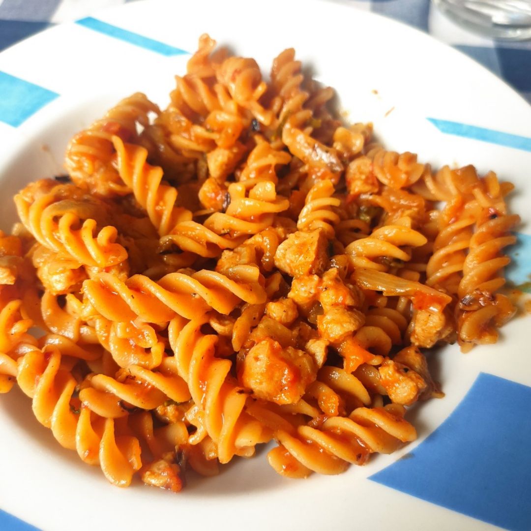 Pasta de lentejas con soja texturizada