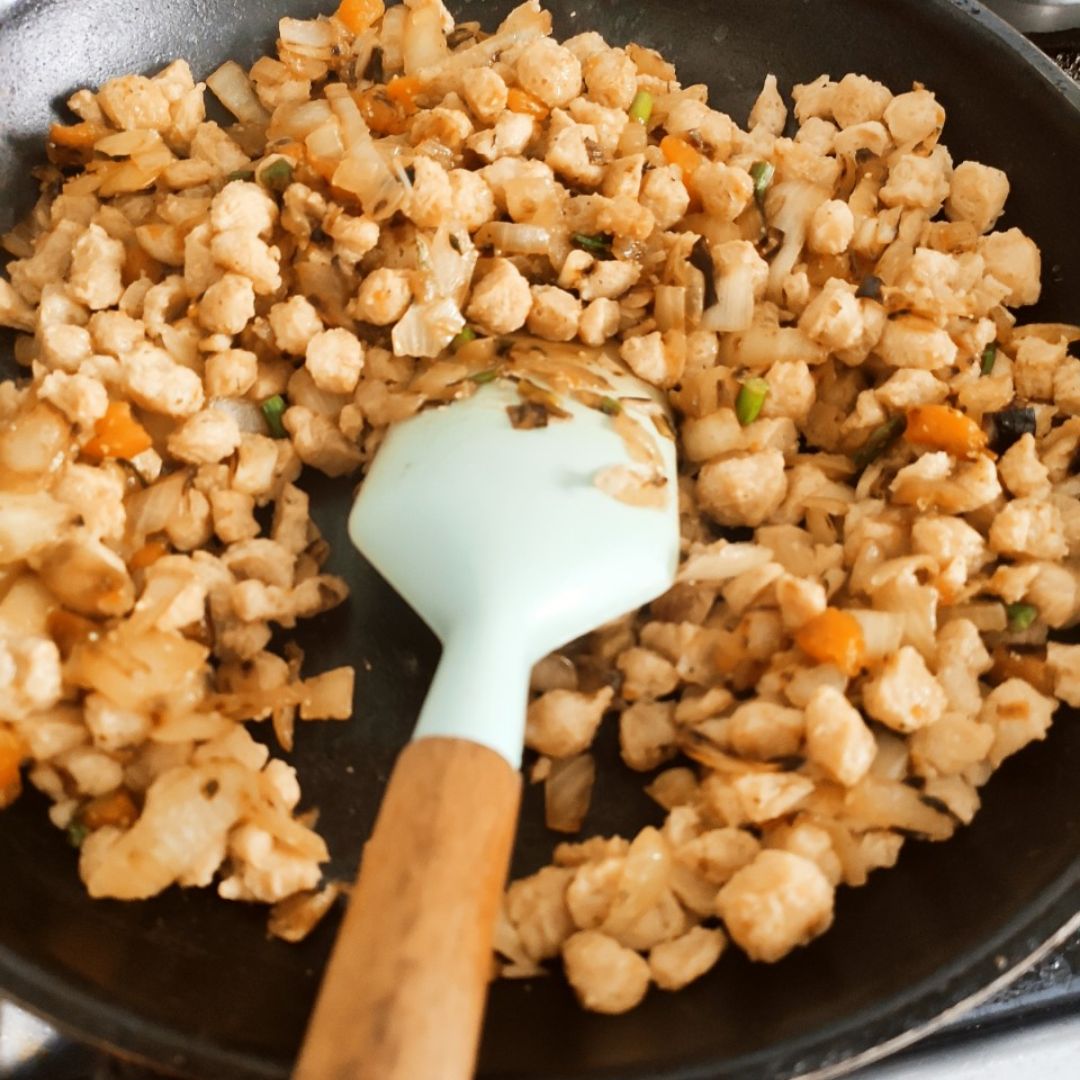 Pasta de lentejas con soja texturizada Paso 2