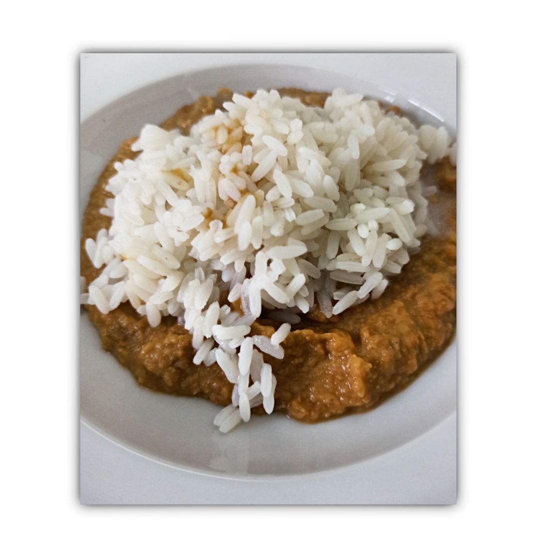 Dal de lentejas con arroz.