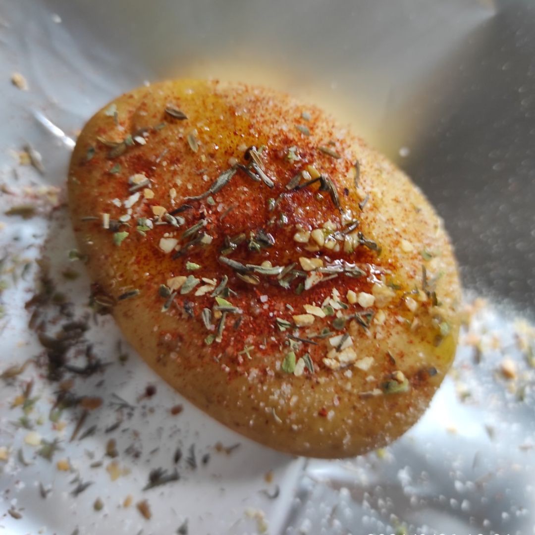 Patata asada al estilo campesino Patata asada al estilo campesino