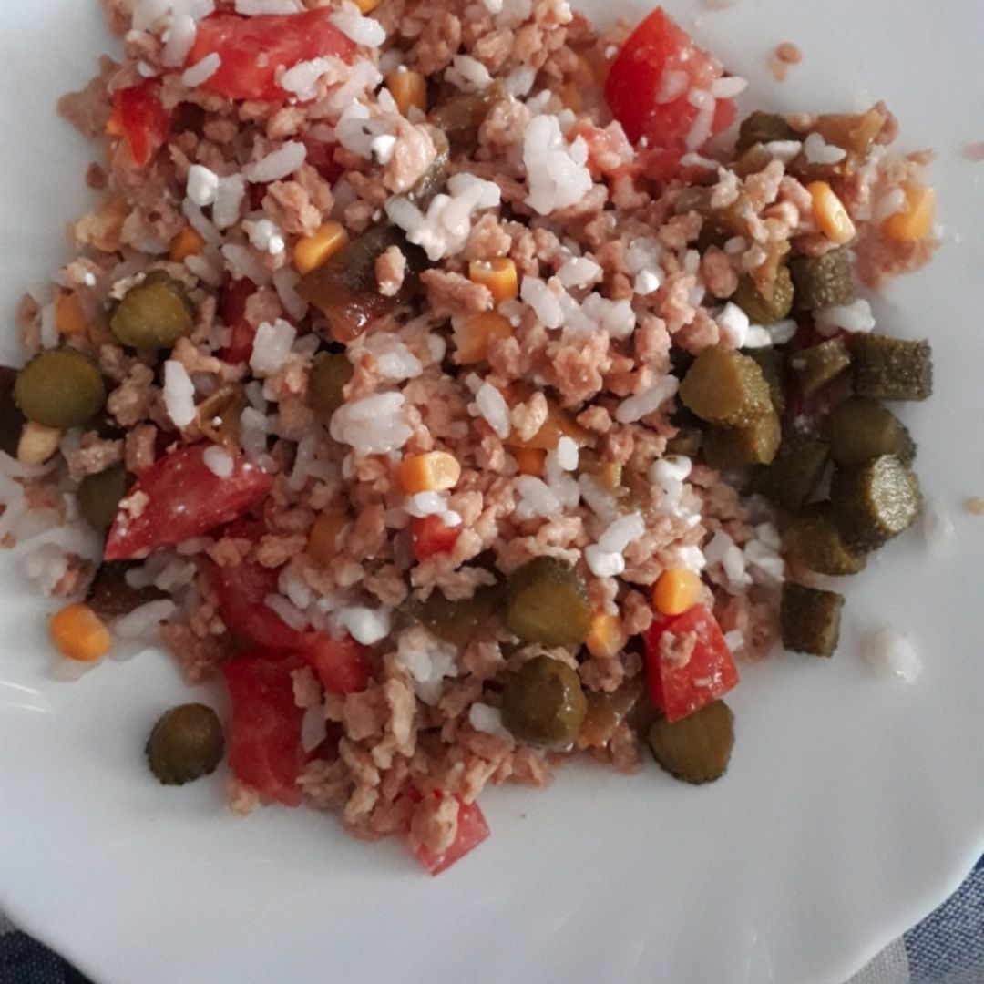 Ensalada de soja con queso cottage! Ensalada de soja con queso cottage!