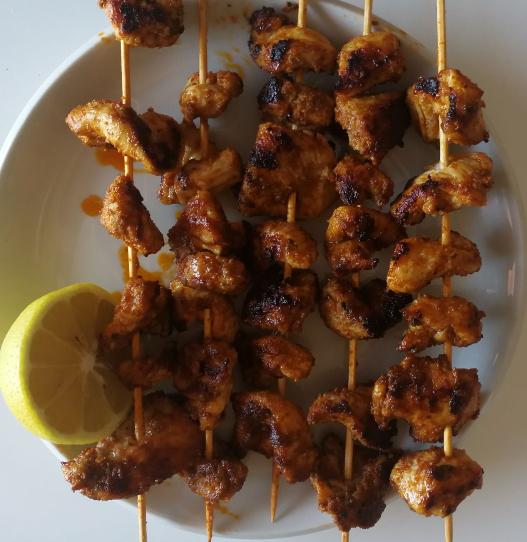 Brochetas de pechuga