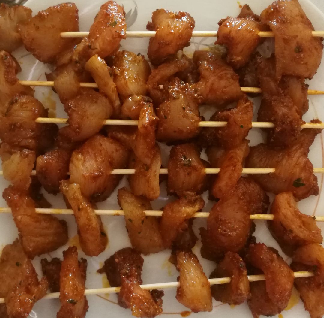 Brochetas de pechuga Paso 1