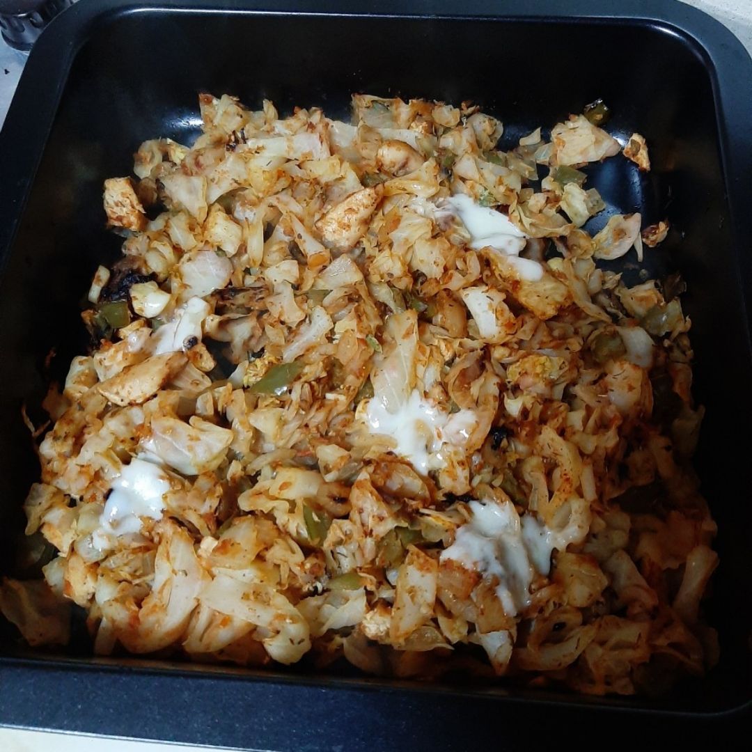 Repollo con pollo