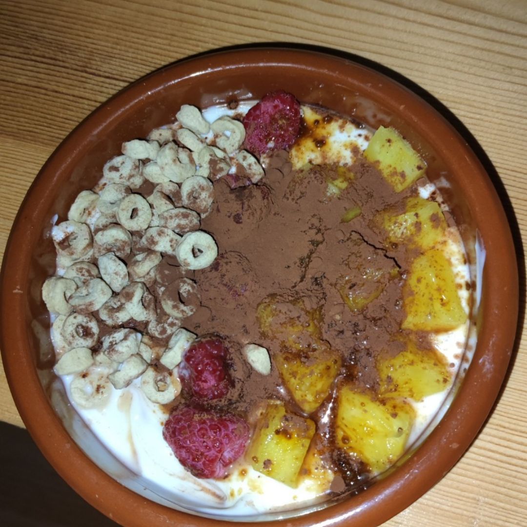 Postre de yogur griego