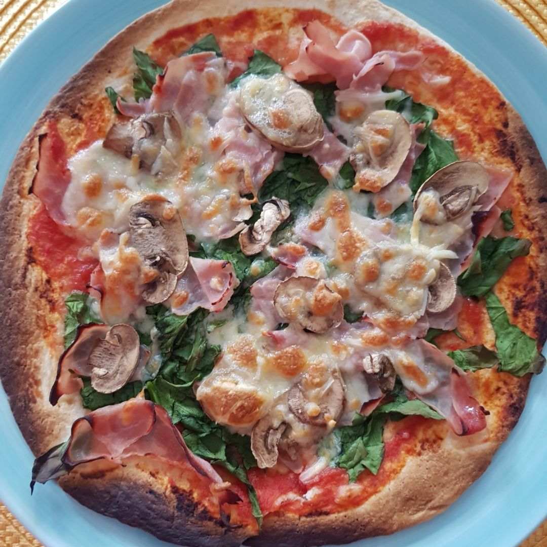 Pizza con masa de fajita Pizza con masa de fajita