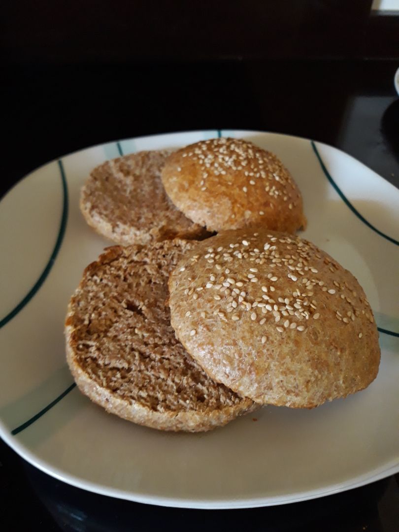 Pan de hamburguesa 100% integral