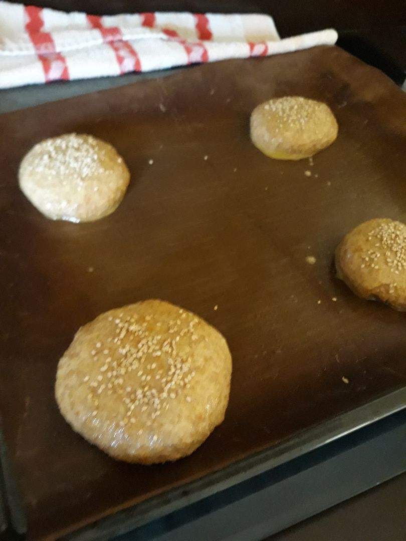 Pan de hamburguesa 100% integralStep 0