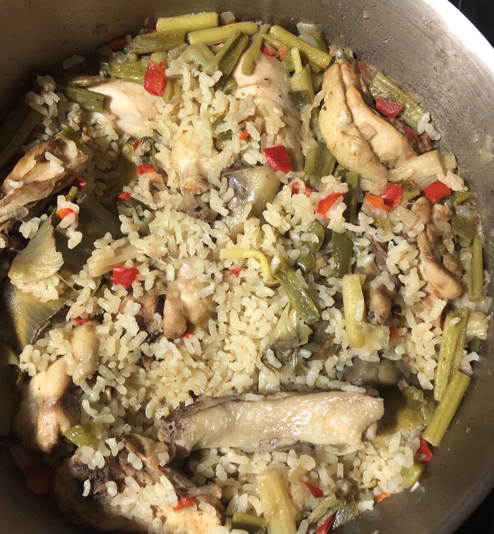 Arroz con verduras y pollo