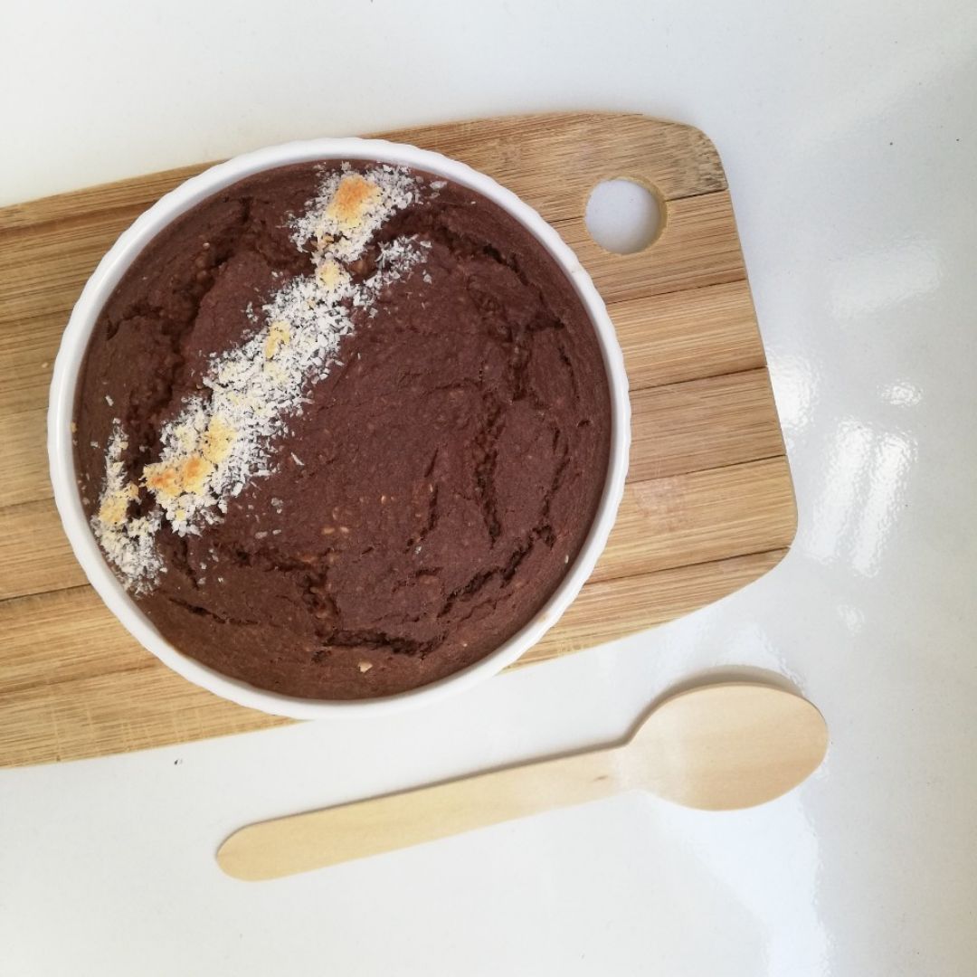 Baked oats volcán de chocolate Baked oats volcán de chocolate