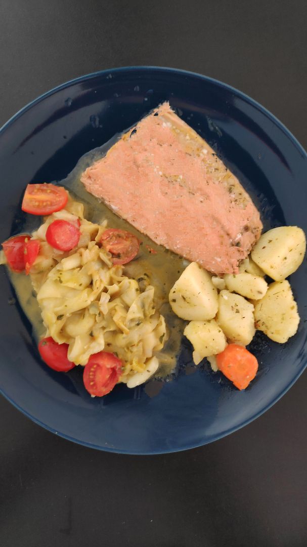 Salmón al horno con verduras al pesto Paso 5