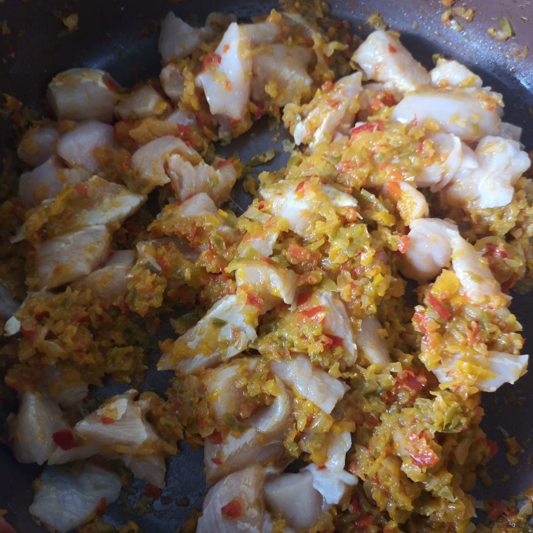 Arroz con pollo al curry Paso 1 Arroz con pollo al curry Paso 1