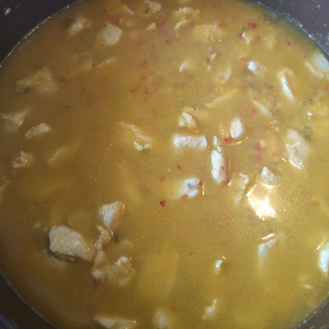 Arroz con pollo al curry Paso 3 Arroz con pollo al curry Paso 3
