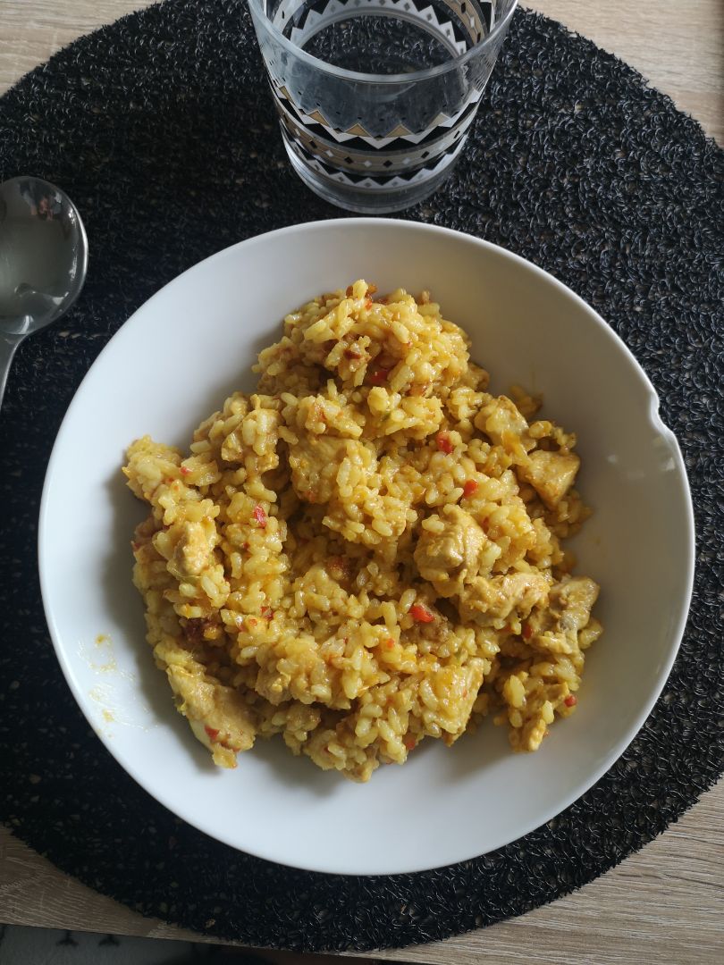 Arroz con pollo al curry Paso 4 Arroz con pollo al curry Paso 4