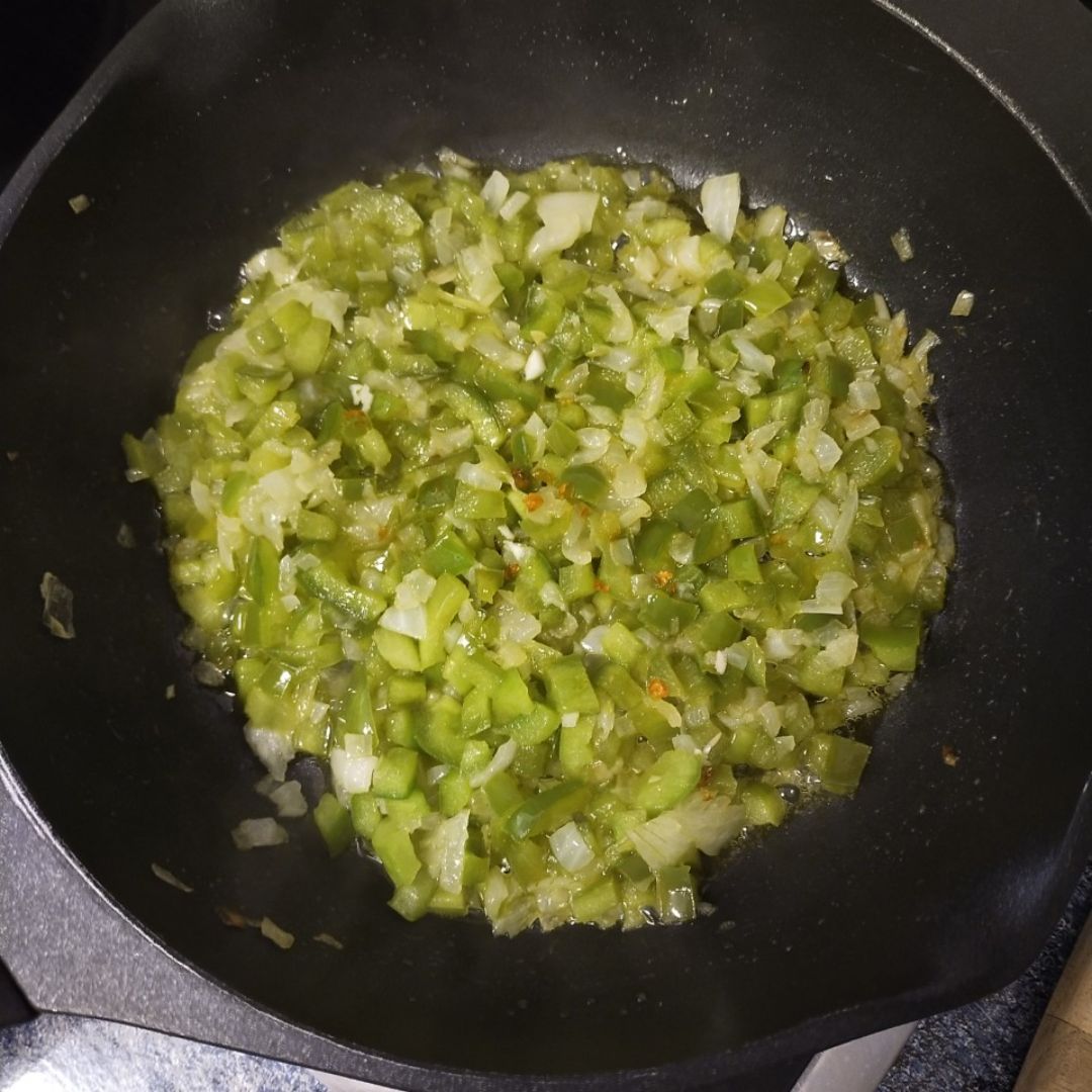 Pasta con boloñesa de guisante  Paso 1