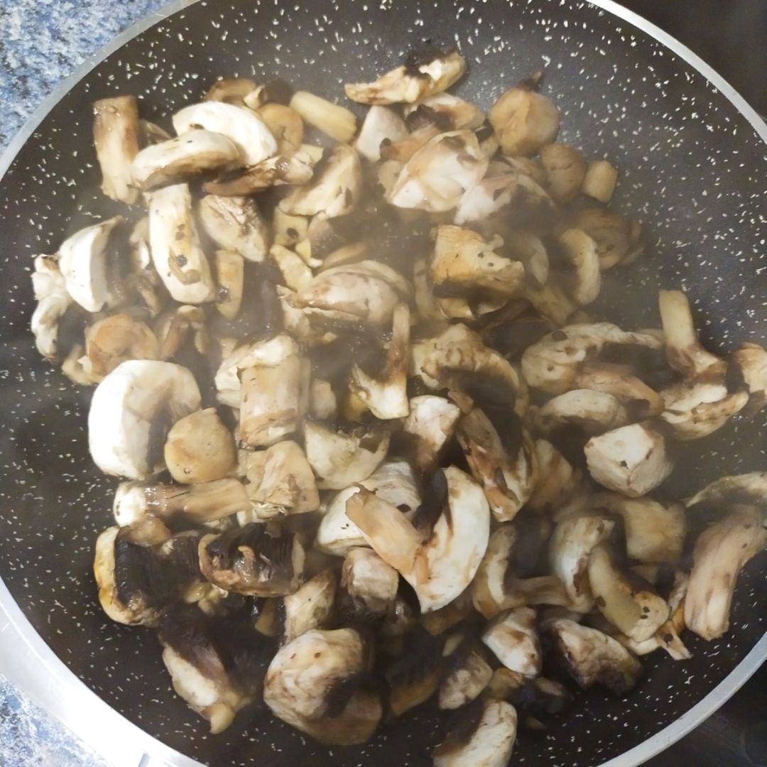 Pasta con boloñesa de guisante  Paso 3