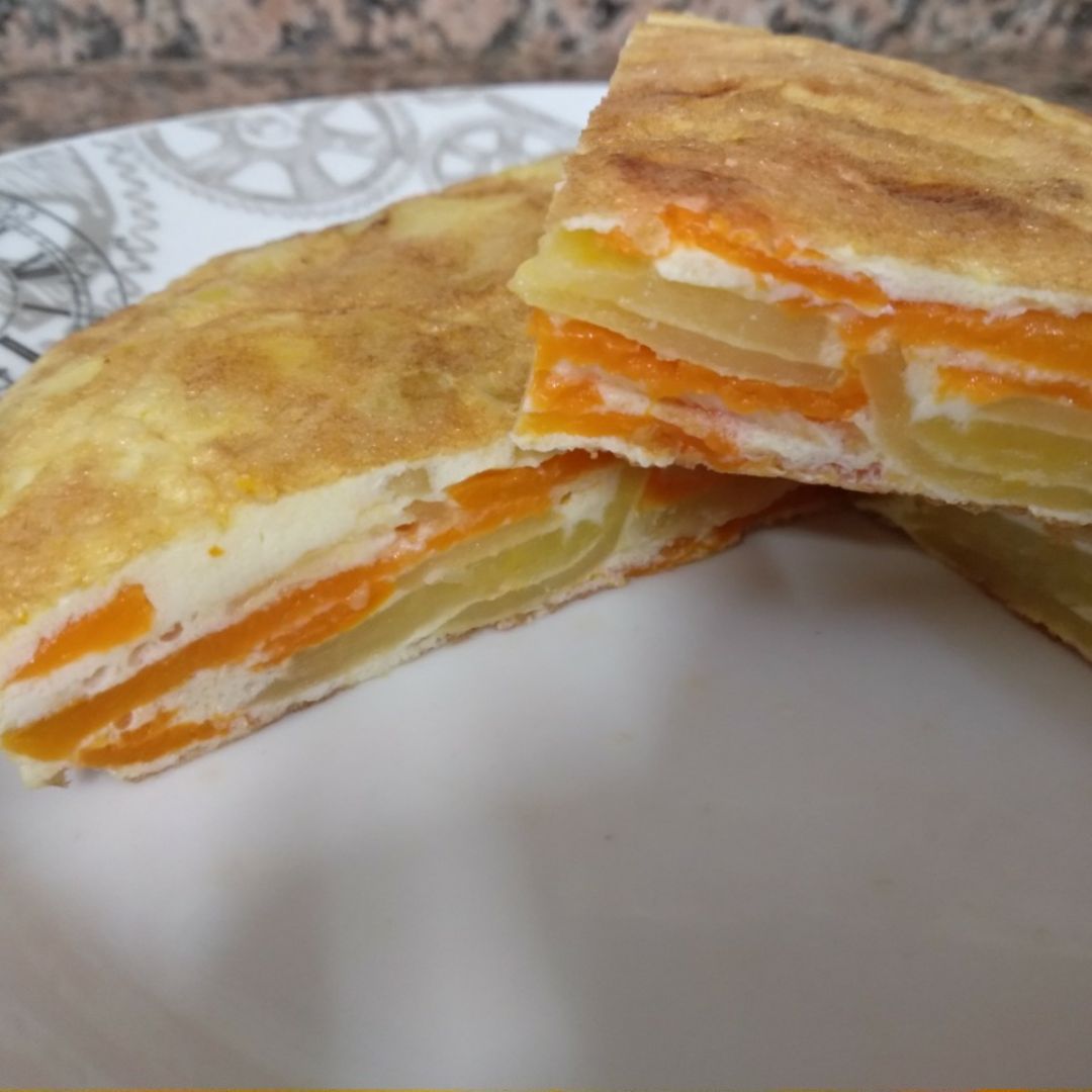 Tortilla de calabaza y patata Tortilla de calabaza y patata