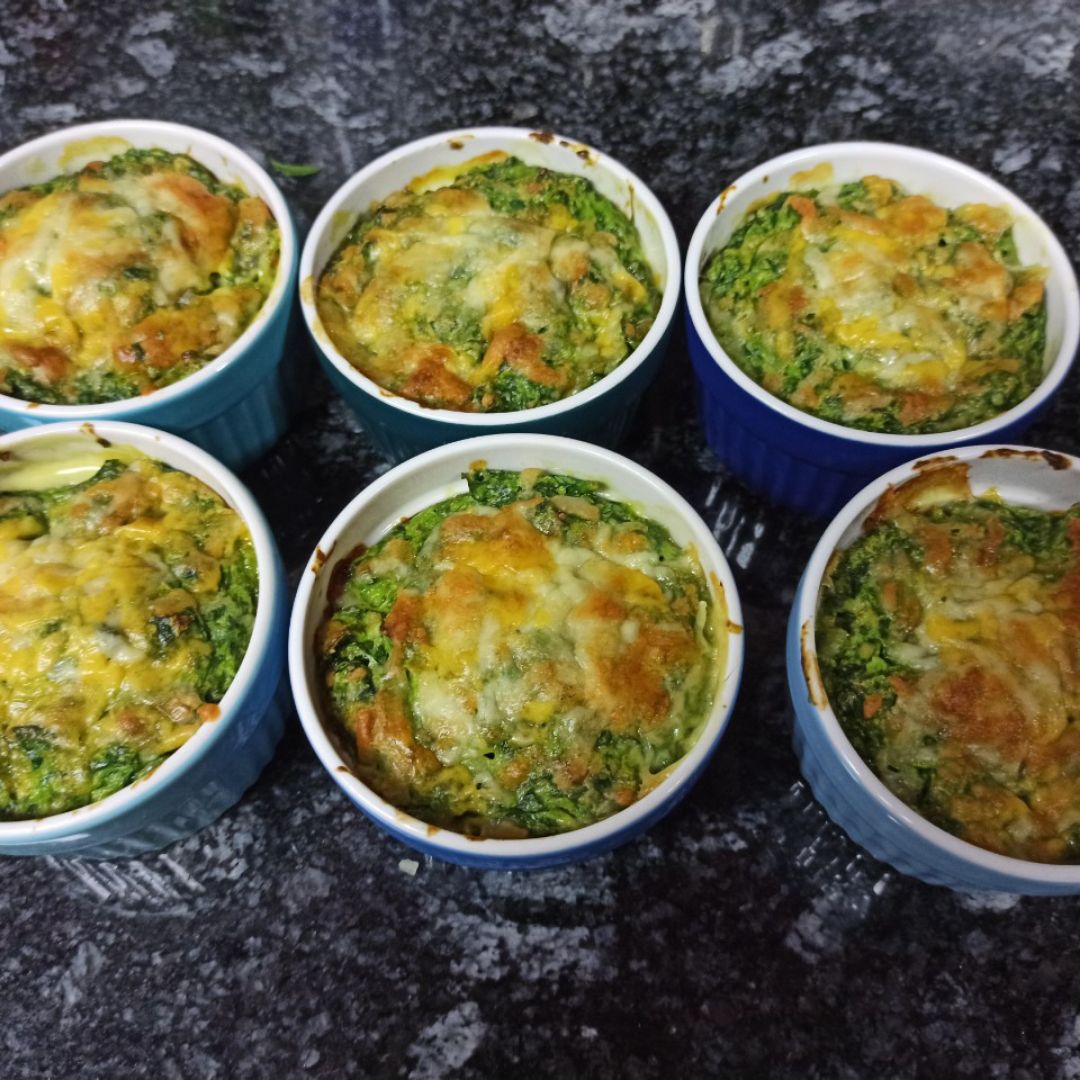 Soufflé de espinacas y roquefort o parmesano Paso 8 Soufflé de espinacas y roquefort o parmesano Paso 8
