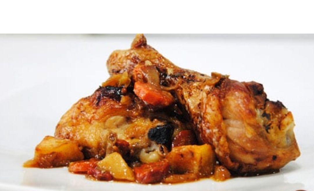 Pollo al horno con verduras Pollo al horno con verduras