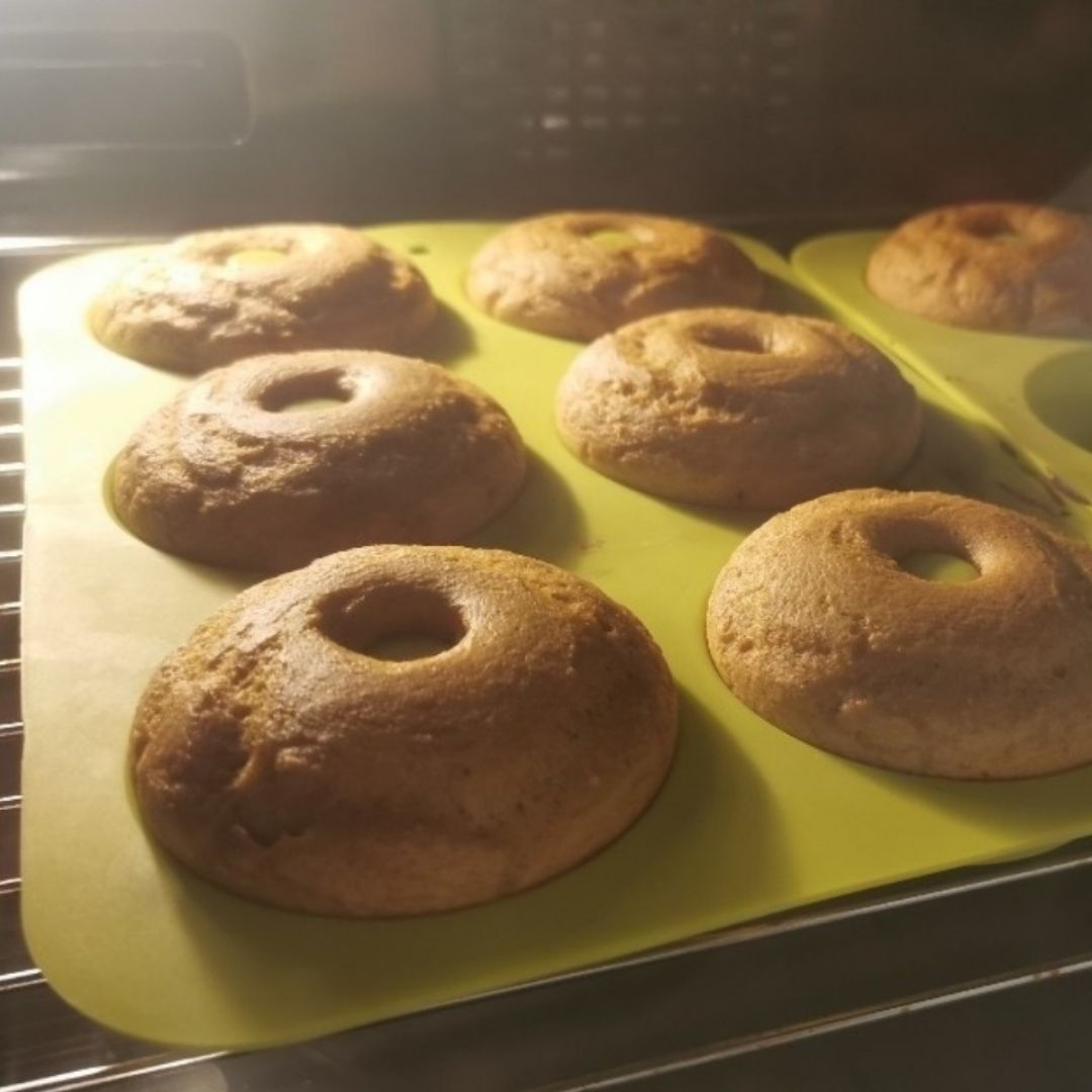 Donuts de plátano y avena veganos Paso 2 Donuts de plátano y avena veganos Paso 2