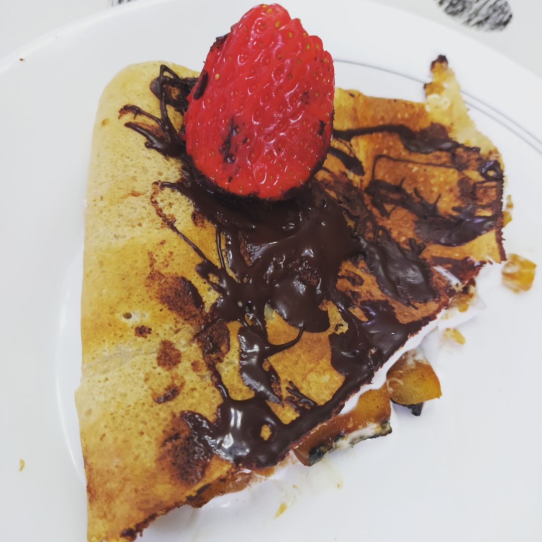 Crepes dulces saludables de confinamiento Crepes dulces saludables de confinamiento