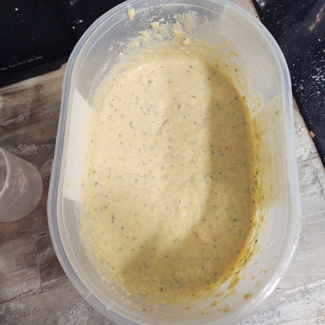 Pan de harina de garbanzos y avena Paso 0