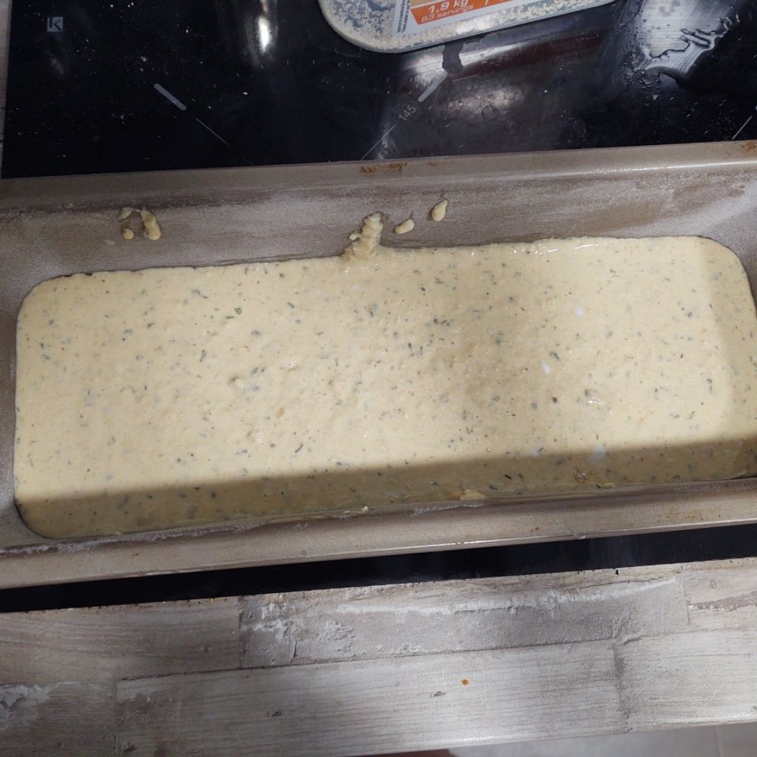 Pan de harina de garbanzos y avena Paso 1