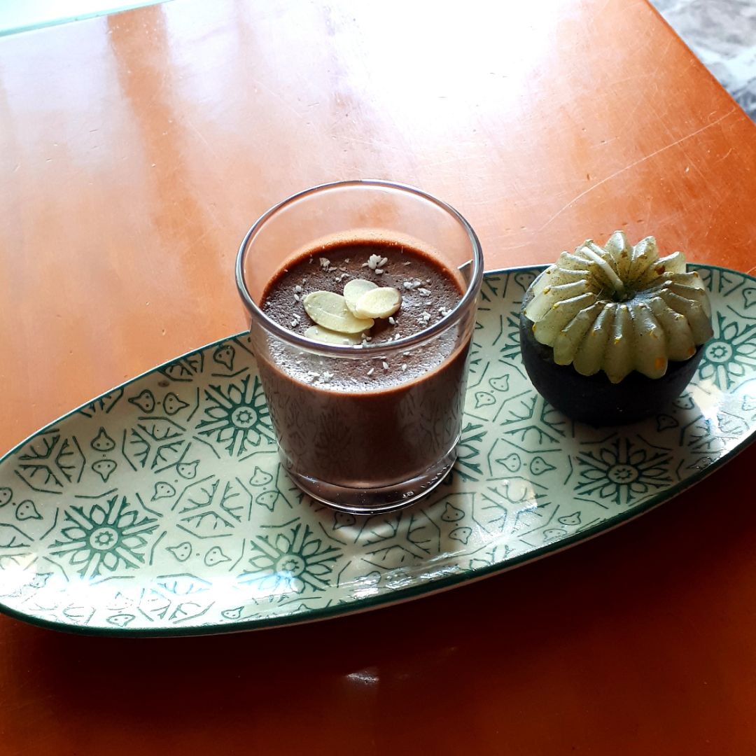 Flan proteico de chocolate