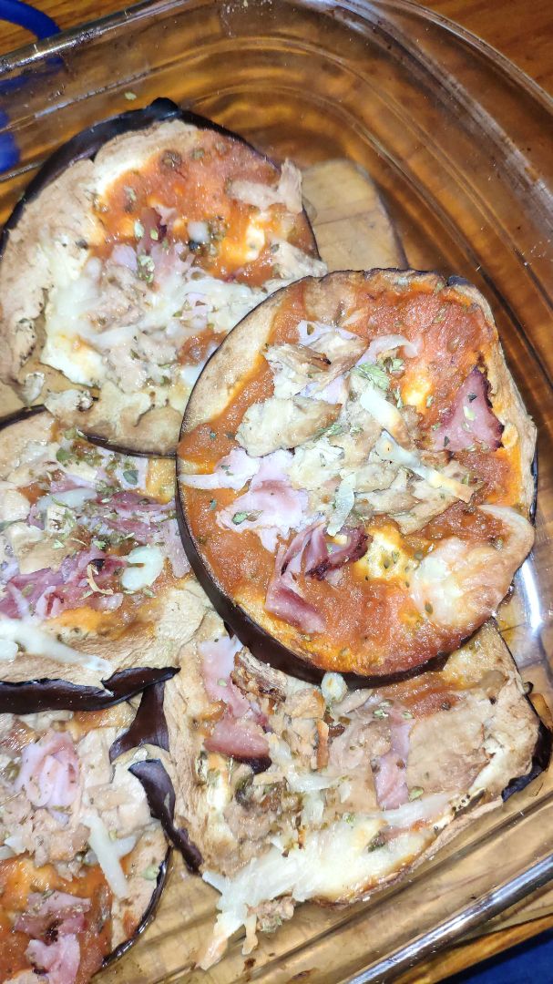 Pizza de berenjena Pizza de berenjena