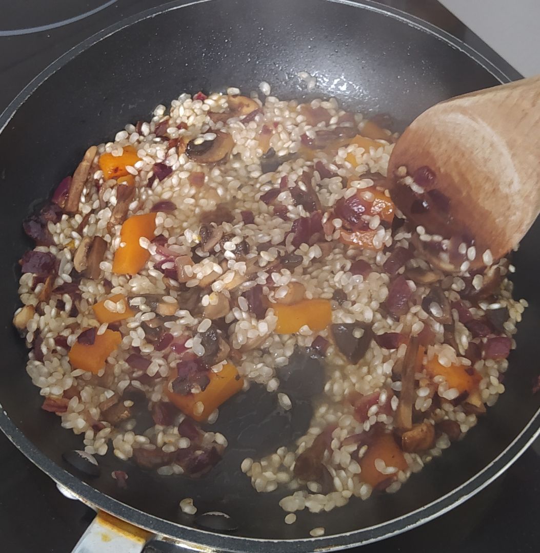 Risotto de calabaza y champiñones Paso 4 Risotto de calabaza y champiñones Paso 4