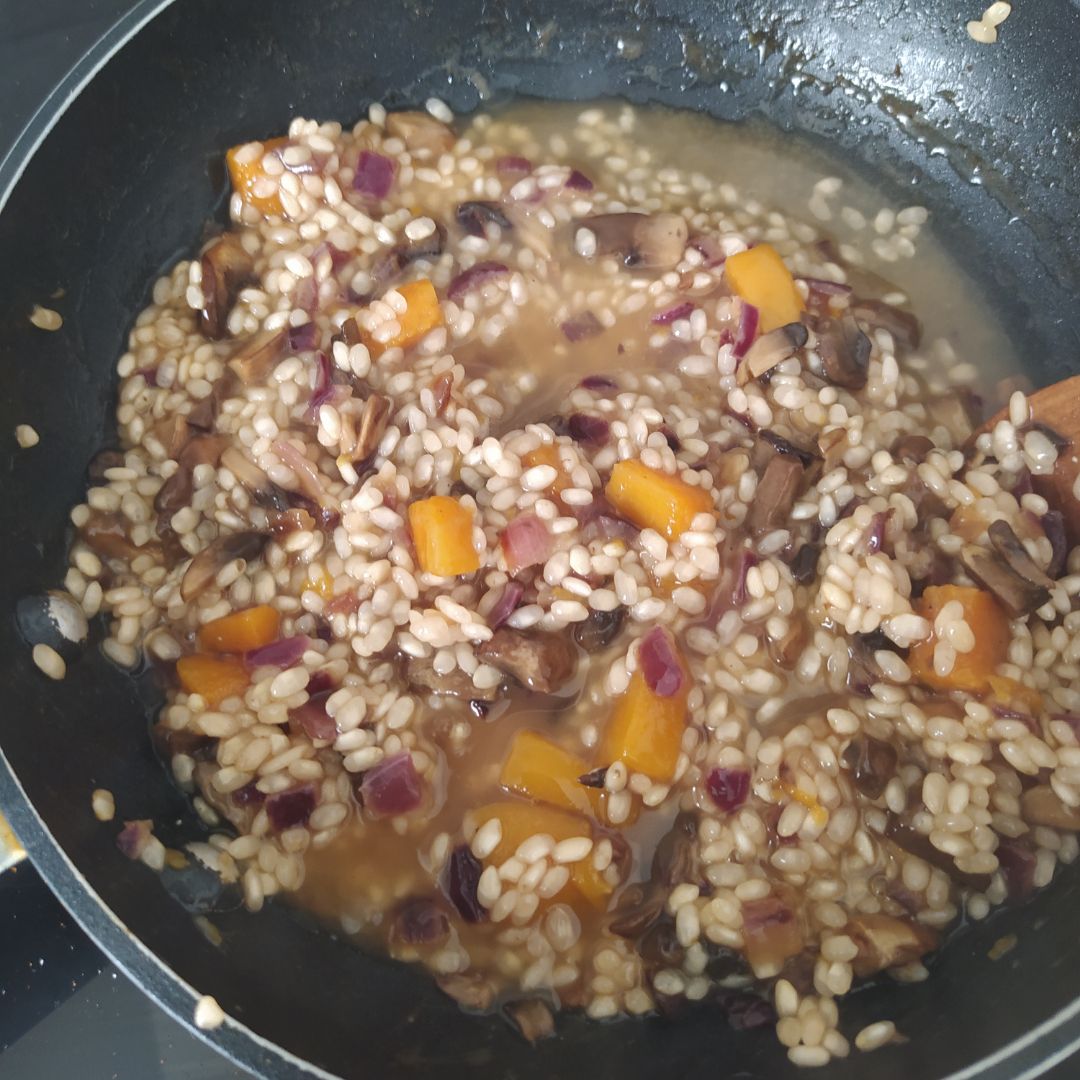 Risotto de calabaza y champiñones Paso 5 Risotto de calabaza y champiñones Paso 5
