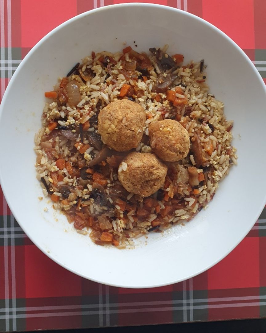 Falafel con arroz salvaje 🧆🤗 Falafel con arroz salvaje 🧆🤗