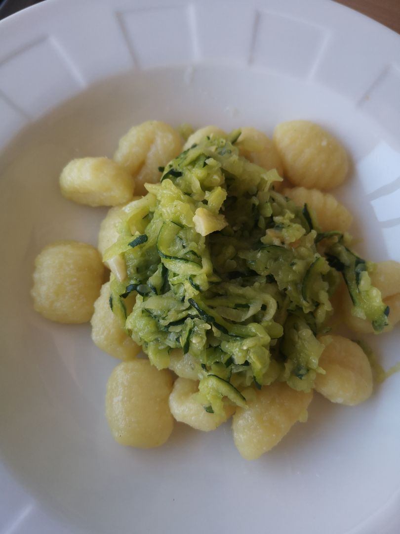 Ñoquis con calabacín Ñoquis con calabacín