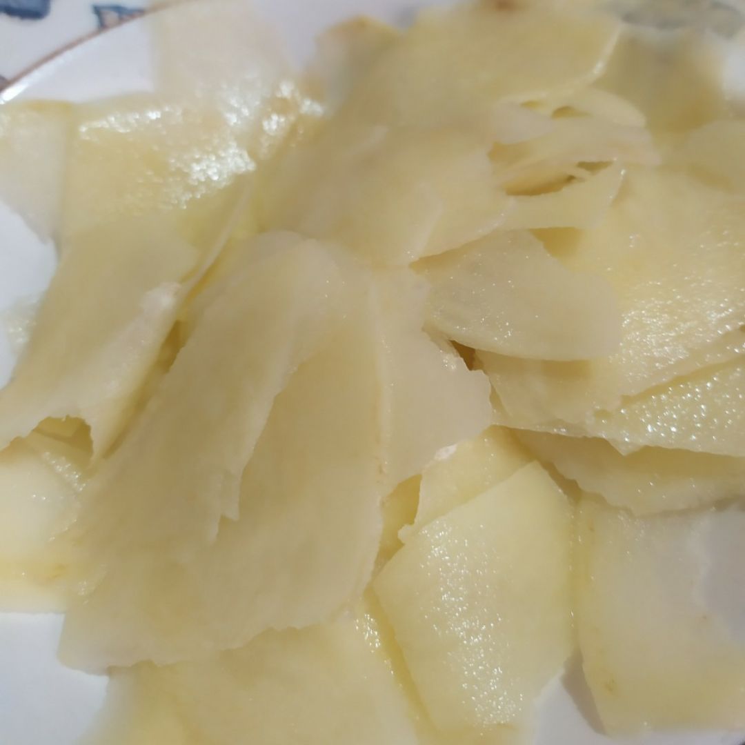 Tortilla de patata, cebolla y manzana Paso 0 Tortilla de patata, cebolla y manzana Paso 0