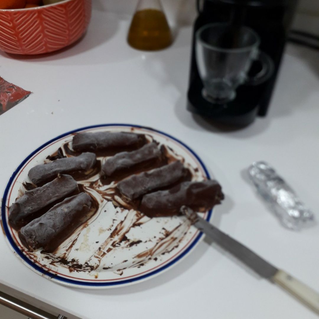 Barritas de chocolate y cacahuete estilo Snickers Paso 7