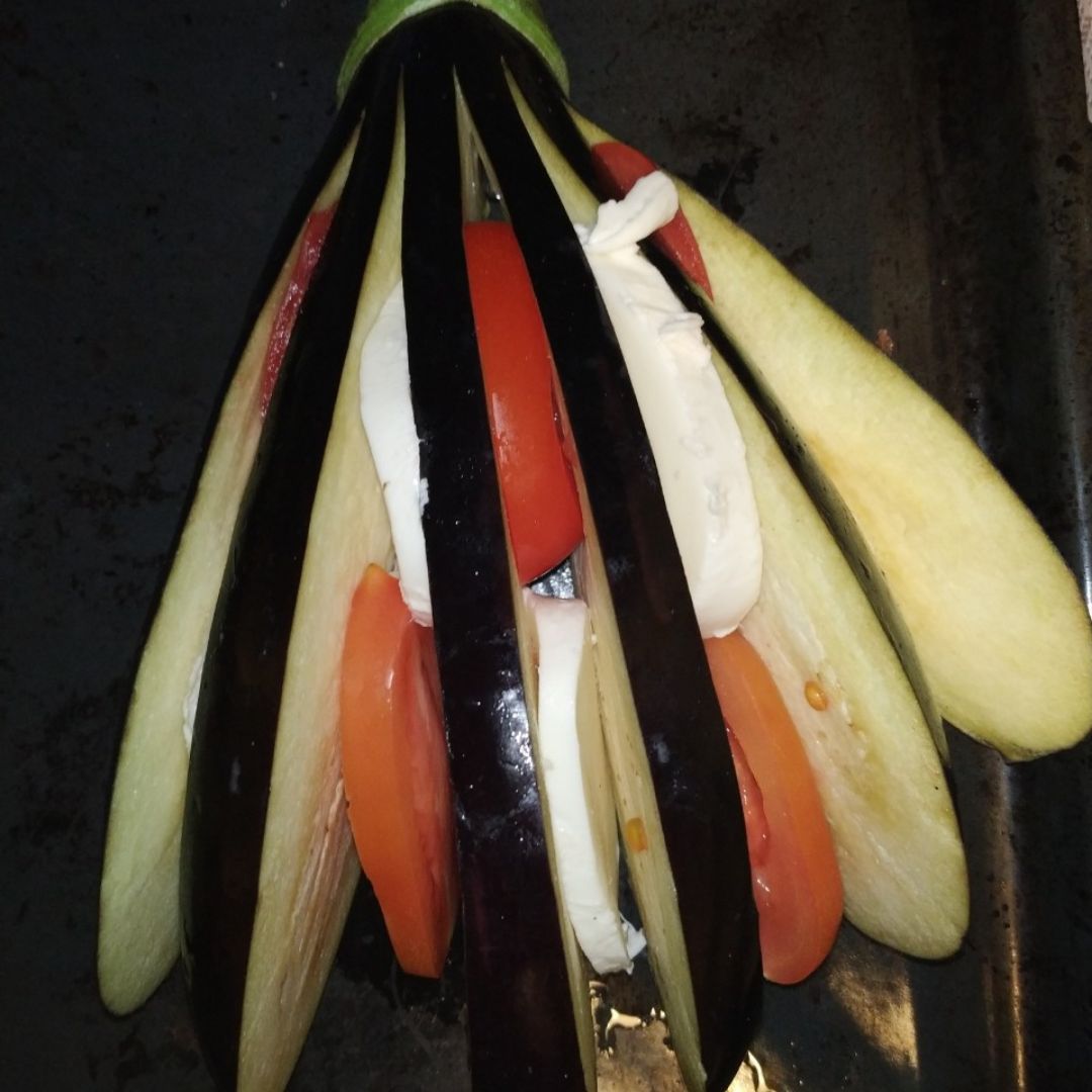 Berenjena caprese Paso 1 Berenjena caprese Paso 1