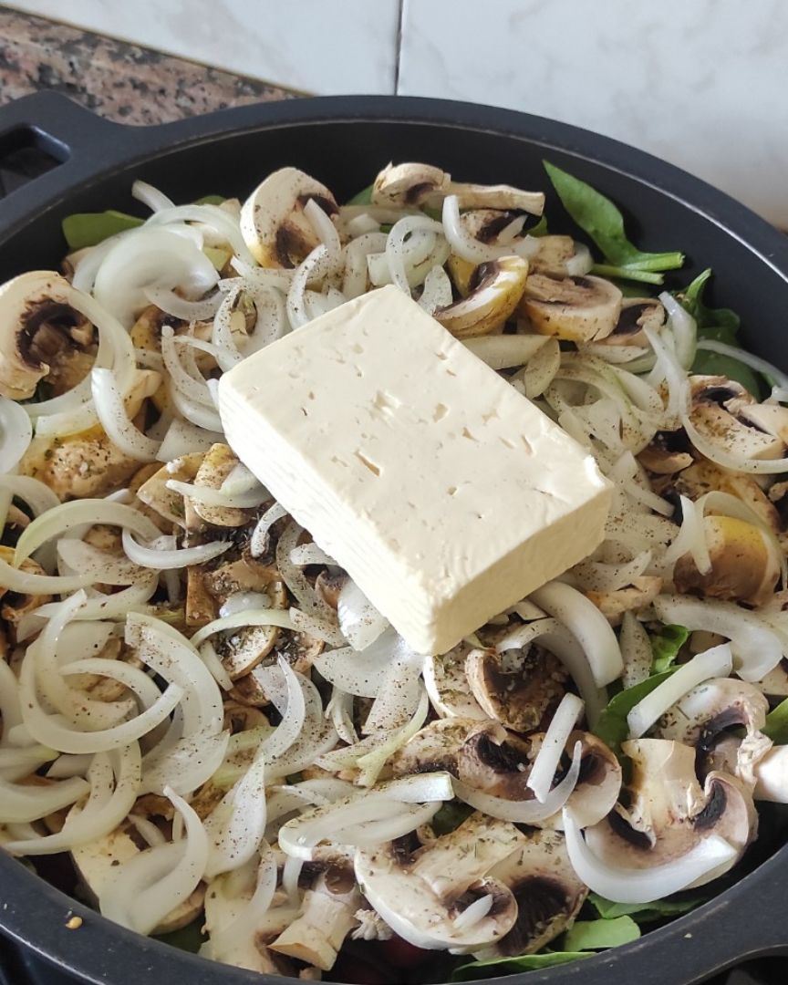 Garbanzos feta al horno Paso 0