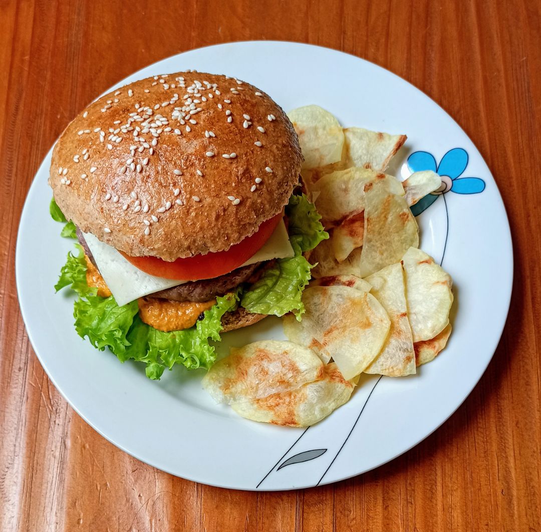 🌸HAMBURGUESA CON SALSA BIGMAC REALFOOD🌸